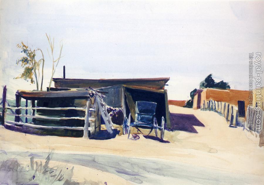 Edward Hopper : Adobes And Shed New Mexico